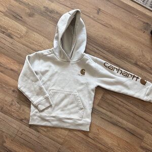 Carhartt Off-White Hoodie with Brown Accents